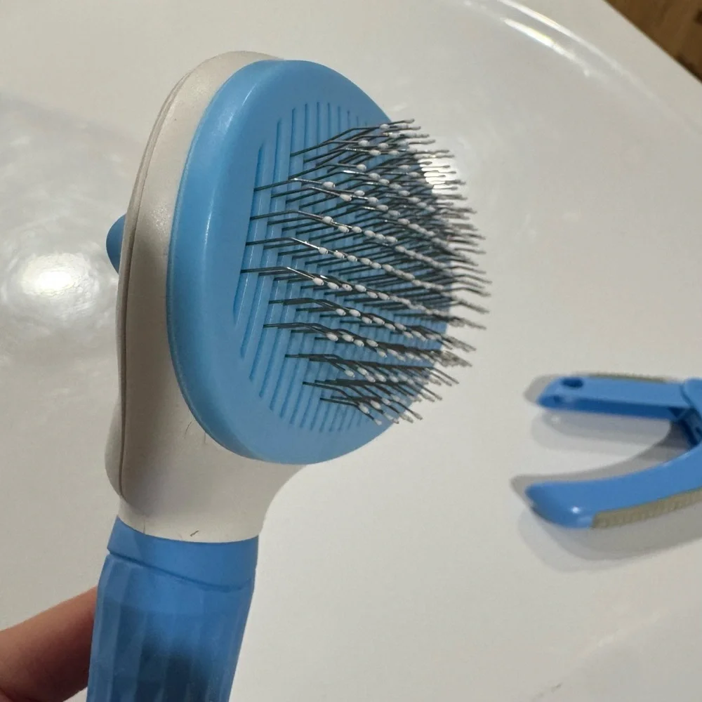 Animal grooming kit - shedding brush and nail clipper